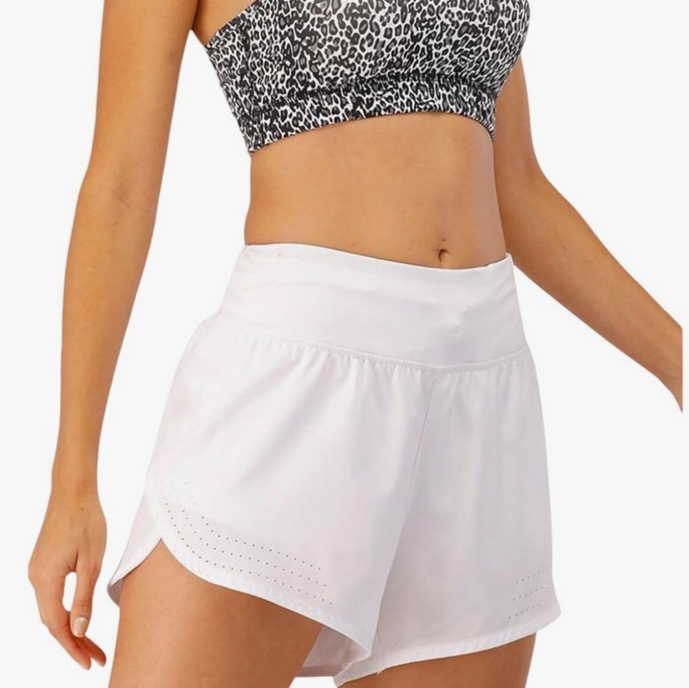 NEW Anna Kaci White Running Shorts - Size Small Womens S - Flowy Athletic Gym